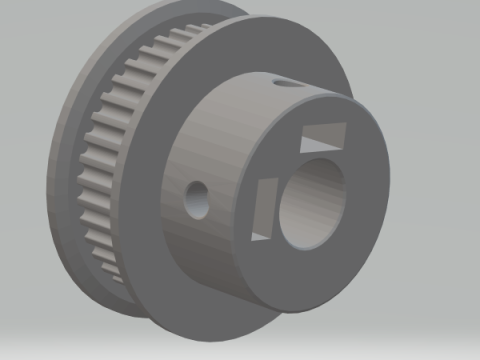 GT2 - 40 Teeth 8 mm Axis 3D 打印模型