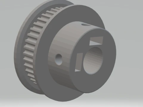 GT2 - 40 Teeth 8 mm Axis 3D Print Model