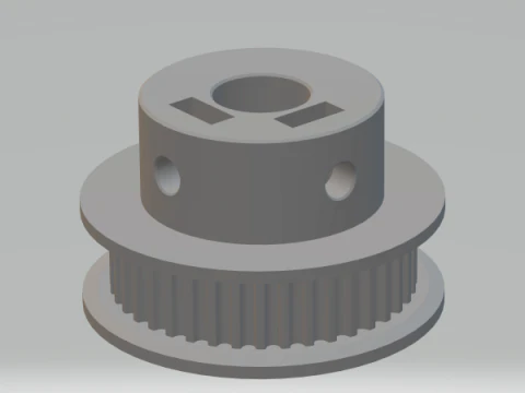 GT2 - 40 Teeth 8 mm Axis 3D Print Model