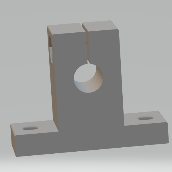 SK8 - Linear shaft support 8 mm 3D Print Model .c4d .max .obj .3ds .fbx .stl .blend 