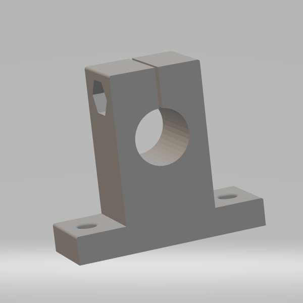 SK12 - Linear shaft support 12 mm 3D Print Model .c4d .max .obj .3ds .fbx .stl .blend 