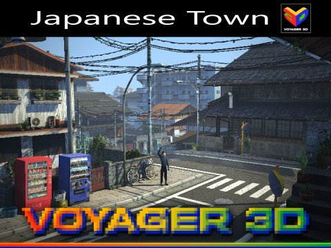 Retro Style Japanese Street 3Dモデル