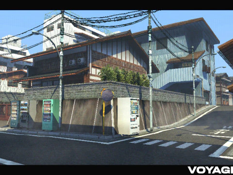 Retro Style Japanese Street 3D Model