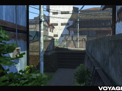 Retro Style Japanese Street 3D Модель