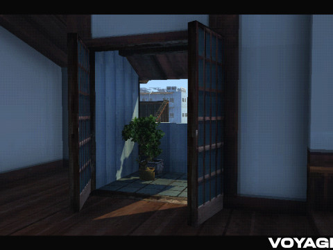 Retro Style Japanese Street 3D Модель