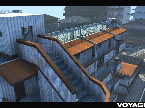 Retro Style Japanese Street 3D Модель