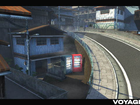 Retro Style Japanese Street 3D Модель