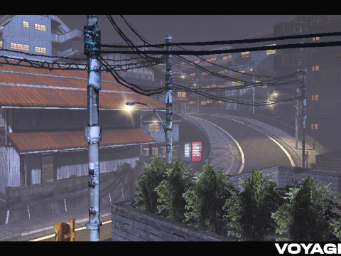 Retro Style Japanese Street 3D Модель