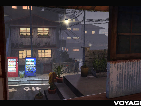 Retro Style Japanese Street 3D Модель