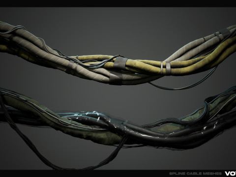 Spline Cable Kit Vol01 Modelo 3D