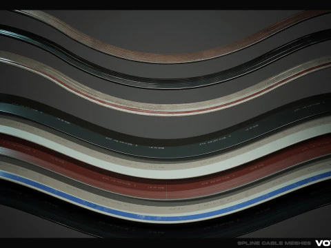 Spline-Kabelsatz Vol01 3D Modell