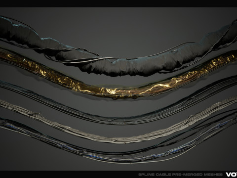 Spline Cable Kit Vol01 Modelo 3D