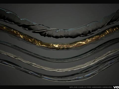 Spline-Kabelsatz Vol01 3D Modell