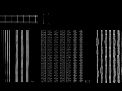 Spline-Kabelsatz Vol01 3D Modell