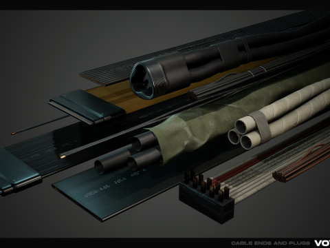 Spline Cable Kit Vol01 Modelo 3D
