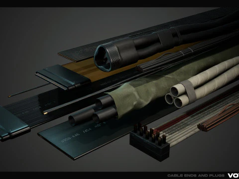 Spline-Kabelsatz Vol01 3D Modell