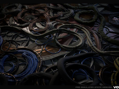 Spline-Kabelsatz Vol01 3D Modell