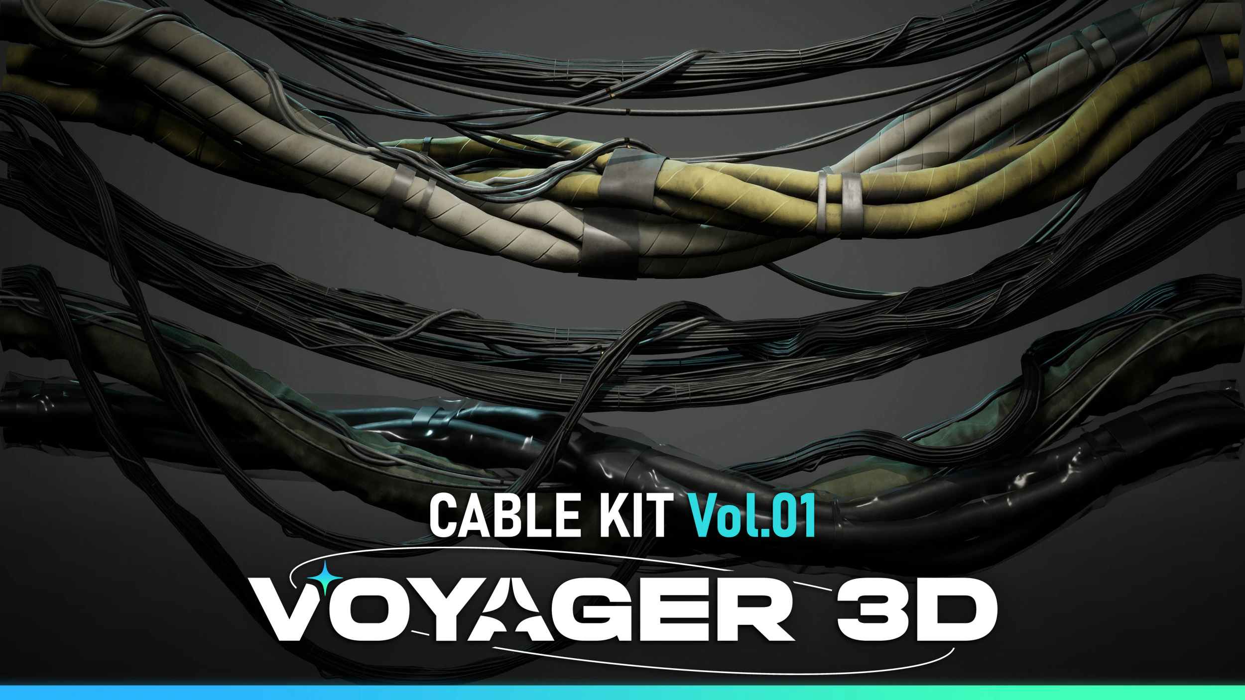 Spline-Kabelsatz Vol01 3D Modell .c4d .max .obj .3ds .fbx .stl .blend 