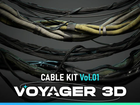 Набір сплайн-кабелю Vol01 3D Модель