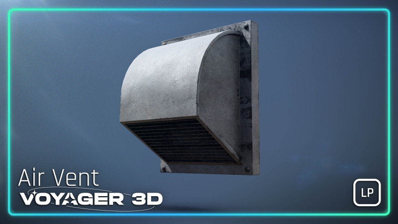 Small Wall Mounted Air Vent 3Dモデル .c4d .max .obj .3ds .fbx .stl .blend 
