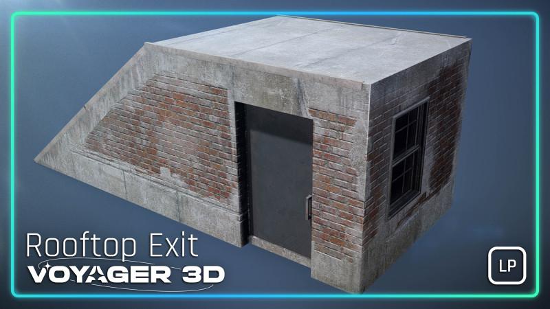 Rooftop Stairwell Exit 3Dモデル .c4d .max .obj .3ds .fbx .stl .blend 