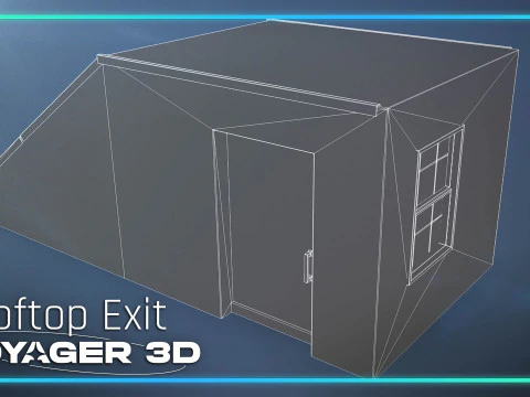 Rooftop Stairwell Exit 3D Model