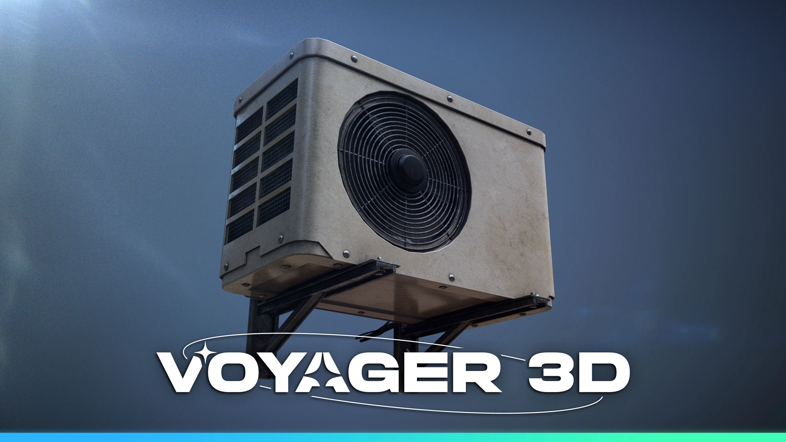 Window Air Conditioner 3D Model .c4d .max .obj .3ds .fbx .stl .blend