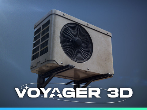Window Air Conditioner 3D मॉडल