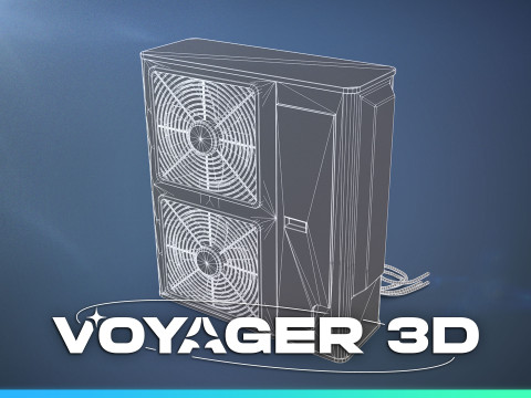 Old Rooftop Industrial Air Conditioner Modelo 3D