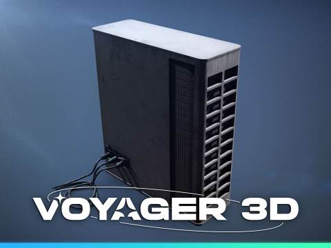 Old Rooftop Industrial Air Conditioner Modelo 3D