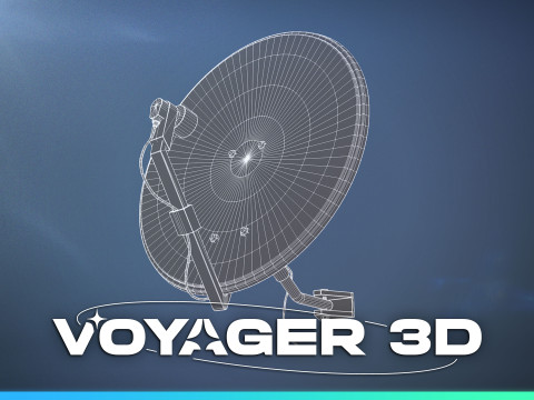 Round TV Antenna Dish Modelo 3D