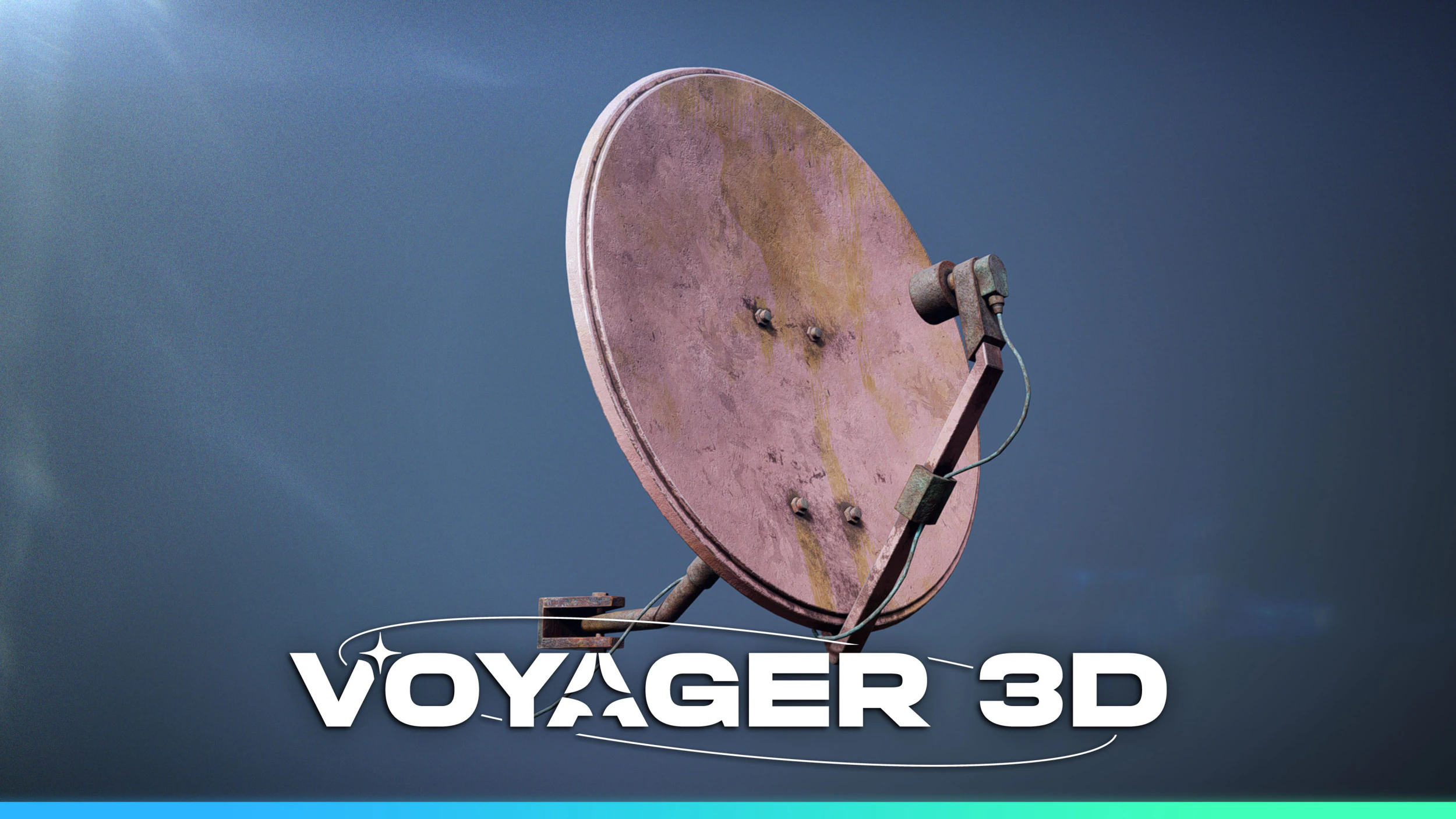 Round TV Antenna Dish 3D Model .c4d .max .obj .3ds .fbx .stl .blend 