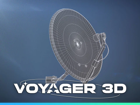 Round TV Antenna Dish 3D Model