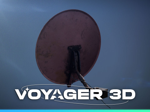 Round TV Antenna Dish Model 3D