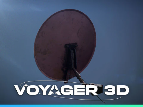 Round TV Antenna Dish 3D Model