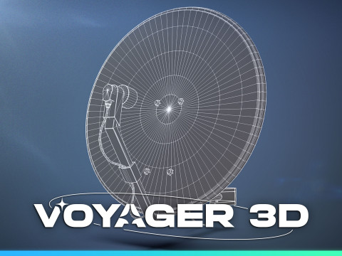 Round TV Antenna Dish 3D Model