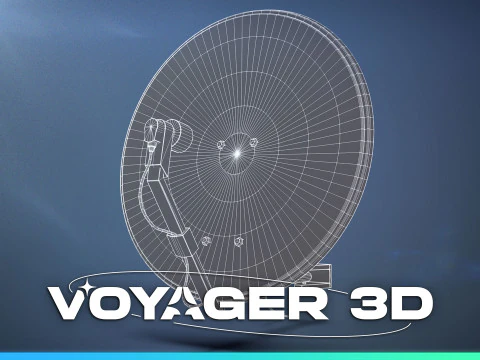 Round TV Antenna Dish 3D Model