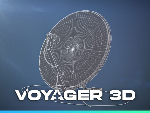 Round TV Antenna Dish 3D Модель
