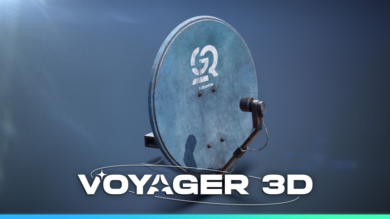 Round TV Antenna Dish 3D Model .c4d .max .obj .3ds .fbx .stl .blend 