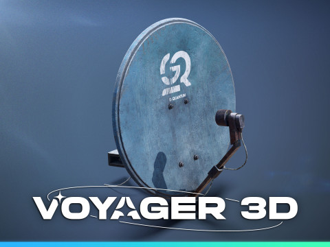 Round TV Antenna Dish Modelo 3D