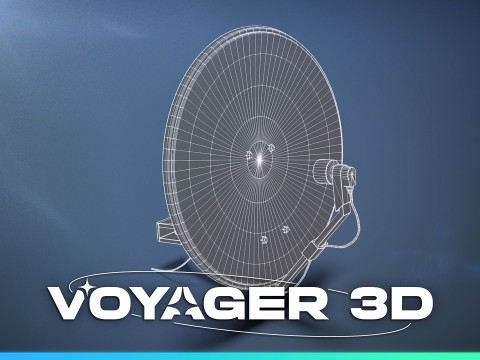 Round TV Antenna Dish 3D Model