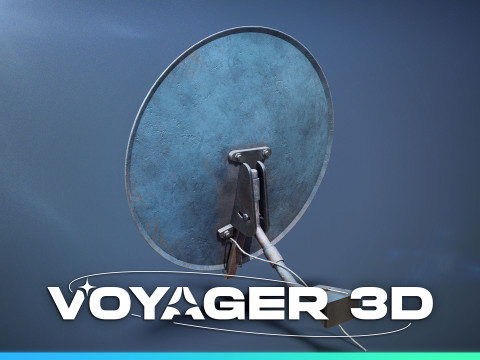 Round TV Antenna Dish 3D Model