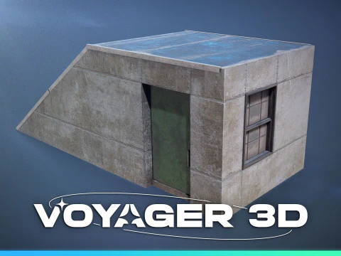 Sa&iacute;da da escada do telhado Modelo 3D