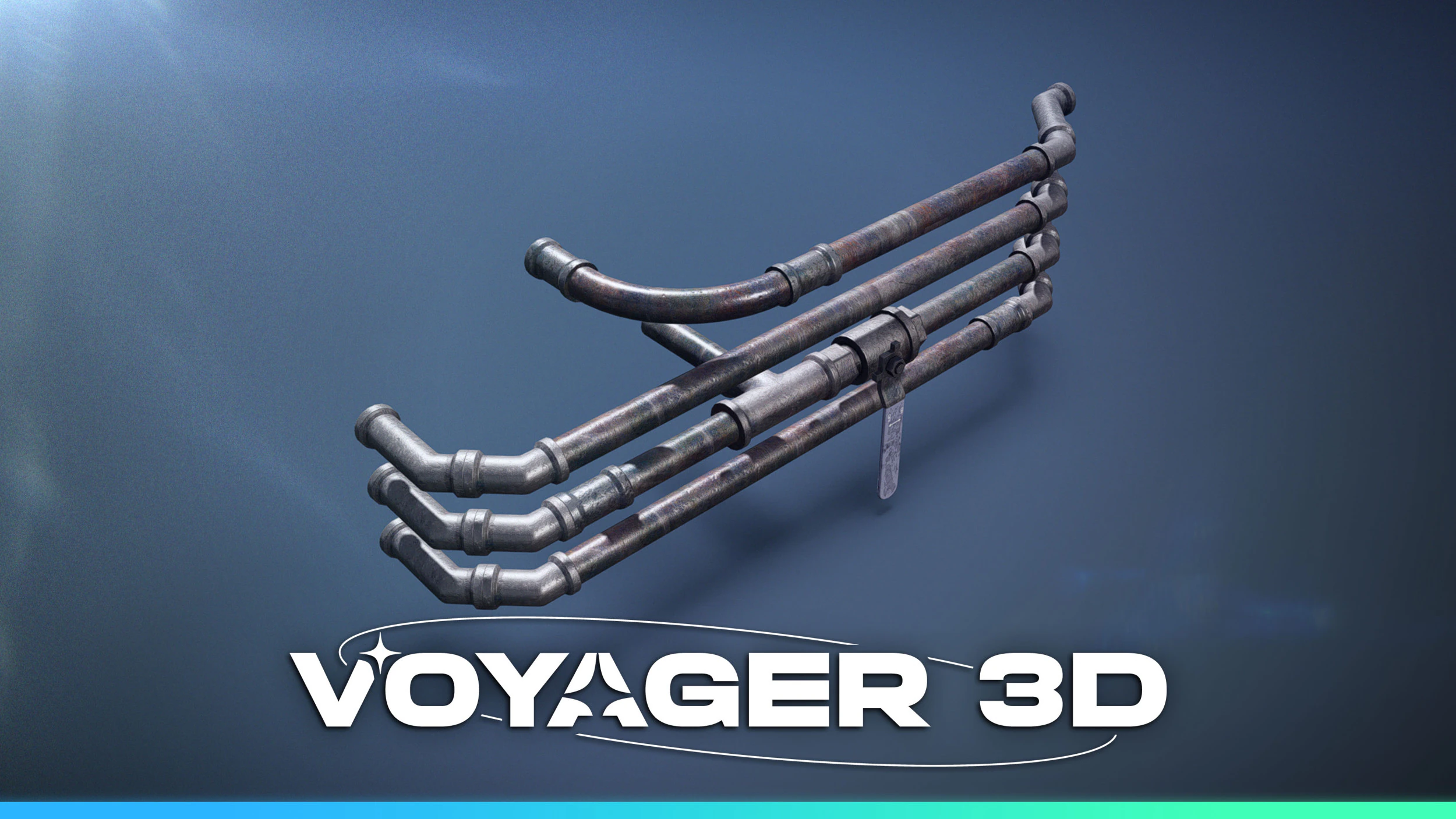 Piping Cluster Wall Addon 3D Model .c4d .max .obj .3ds .fbx .stl .blend 