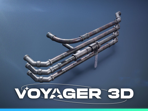 Piping Cluster Wall Addon 3D 모델