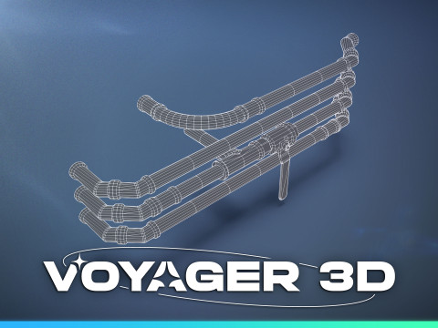 Piping Cluster Wall Addon 3D Model