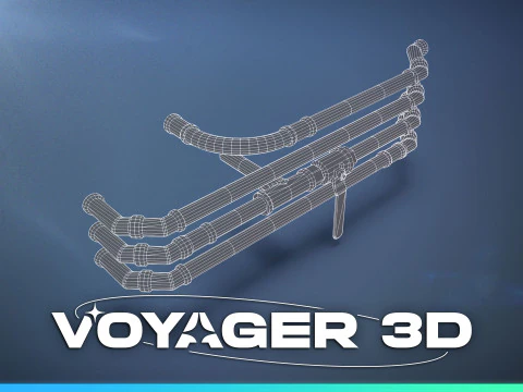 Piping Cluster Wall Addon 3D Model