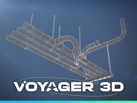 Ceiling Piping Cluster 3D Model
