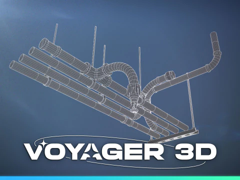 Ceiling Piping Cluster 3D Model