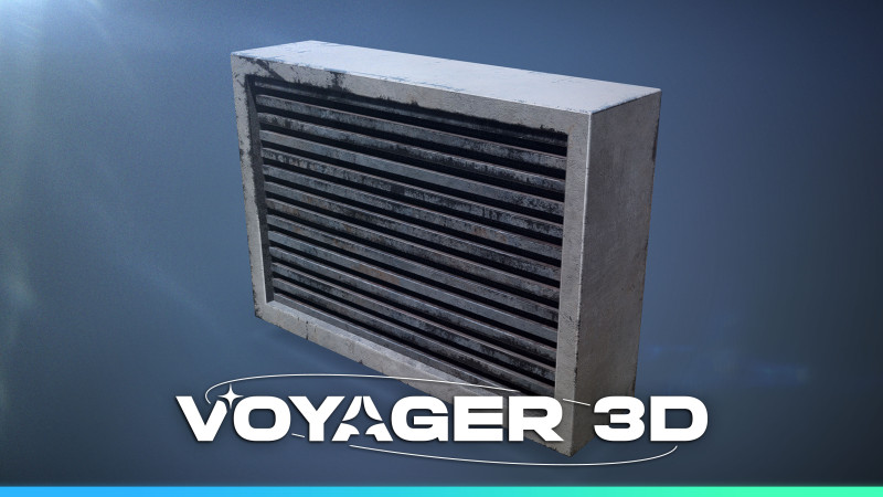 Small Wall Mounted Air Vent Modèle 3D .c4d .max .obj .3ds .fbx .stl .blend